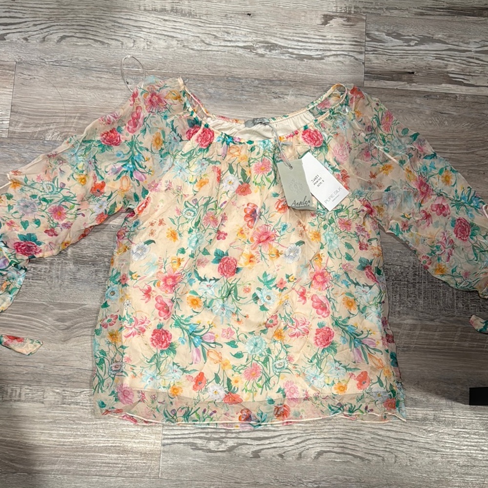 Angela  Multicolor Floral Blouse